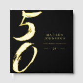 Elegant Modern Typography 50th Birthday  (Recto)