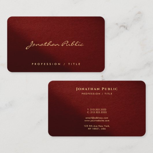 Elegant Modern Typography Script Create Your Own  Visitekaartje (Voorkant / Achterkant)