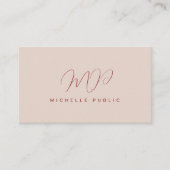 Elegant Modern Typography Script Monogram Visitekaartje (Voorkant)