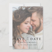 Elegant Modern Vellum Overlay 2 Fotohuwelijk Save The Date (Voorkant)