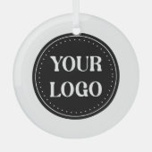 Elegant, modern, verfijnd, & bewerkbaar. glas ornament (Voorkant)