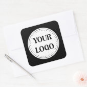 Elegant, modern, verfijnd, & bewerkbaar vierkante sticker (Envelop)