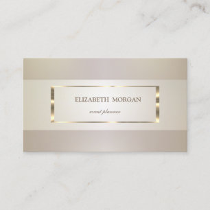 Elegant Modern Verfijnd,Gestreept,Gouden Lijst Visitekaartje