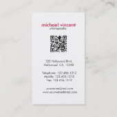 Elegant/modern Visitekaartje voor fotografie (Achterkant)