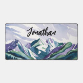 Elegant modern Waterverf berglandschap Bureaumat (Voorkant)