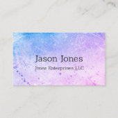 elegant modern waterverf design blauw en paars visitekaartje (Voorkant)