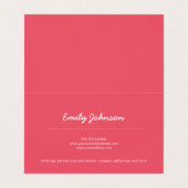 Elegant modern waterverf hart visitekaartje (Binnenkant ongevouwen)