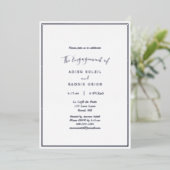 Elegant modern Weddenschap Party Silver Folie Uitnodiging (Staand Voorkant)