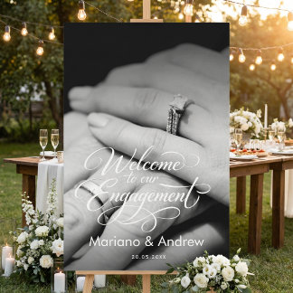 Elegant modern  wedding engagement acrylic sign acryl bord