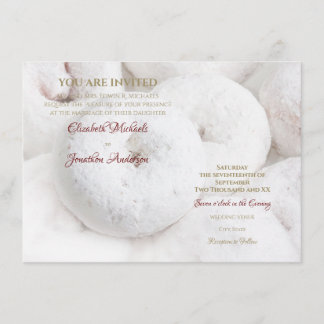 Elegant Modern Wedding Etheral White Doughnoten Kaart