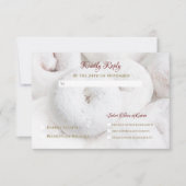 Elegant Modern Wedding Etheral White Doughnoten RSVP Kaartje (Voorkant)