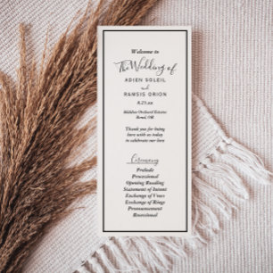 Elegant Modern Wedding Flat Program Programma