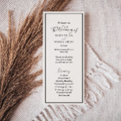 Elegant Modern Wedding Flat Program Programma