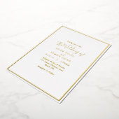 Elegant Modern Wedding Gold Foil Uitnodiging (Gedraaid)