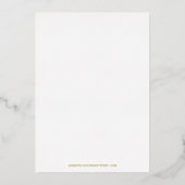 Elegant Modern Wedding Gold Foil Uitnodiging (Achterkant)