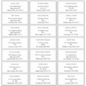 Elegant Modern Wedding Guest Adresetiketten Sticker (Voorkant)