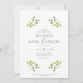 Elegant Modern Wedding Invitation. Kaart (Voorkant)