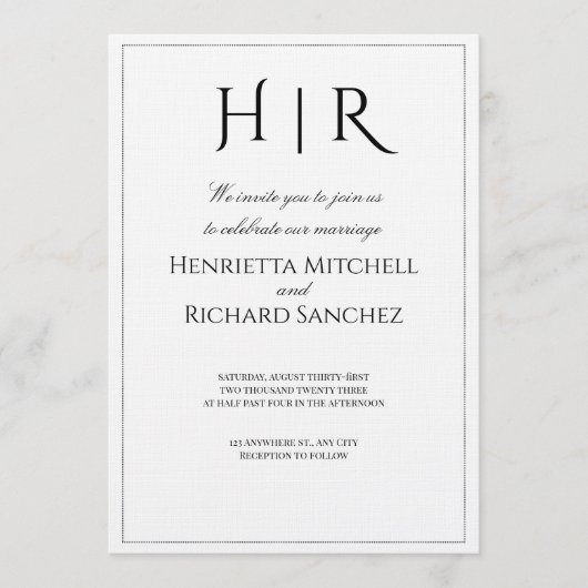 Elegant Modern Wedding Invitation | Timeless (Devant)