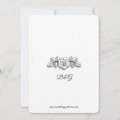 Elegant Modern Wedding Kaart (Achterkant)