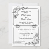 Elegant Modern Wedding Kaart (Voorkant)
