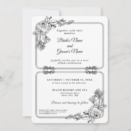 Elegant Modern Wedding Kaart