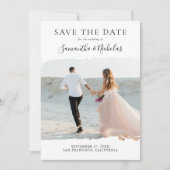 Elegant Modern Wedding Photo Save the Date (Devant)