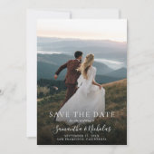 Elegant Modern Wedding Photo Save the Date (Devant)