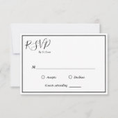 Elegant Modern Wedding RSVP Kaartje (Voorkant)
