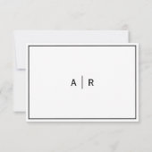 Elegant Modern Wedding RSVP Kaartje (Achterkant)