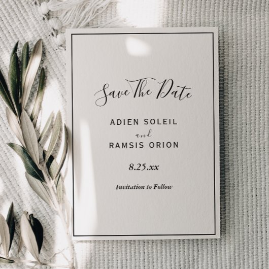 Elegant Modern Wedding Save the Date