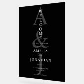 Elegant Modern Wedding Welkom Acryl Bord (Hoek)