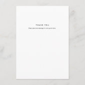 Elegant Modern Welkom Reisroute Wit met Bedankt Informatiekaartje (Achterkant)