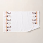 Elegant, Modern White Horses with Flowers on White (Serviette à main)