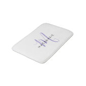 Elegant modern White Lavender Script Monogram Badmat (Gekanteld)