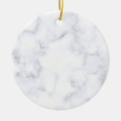 Elegant Modern White Marble Keramisch Ornament (Voorkant)