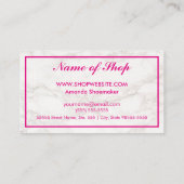 Elegant Modern White Marble Visitekaartje (Achterkant)