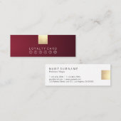 Elegant modern wijngradiënt Gold Loyalty Punch Mini Visitekaartje (Voorkant / Achterkant)