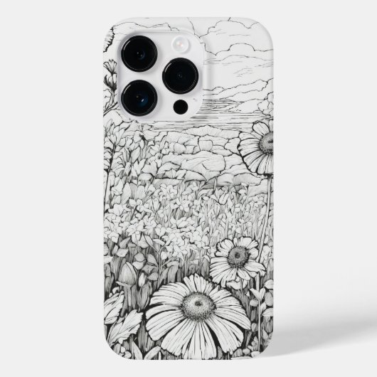 Elegant Modern Wildflower Blank Hoesje-Mate Case-Mate iPhone Case (Achterkant)