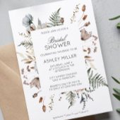 Elegant Modern Wildflower Wedding Vrijgezellenfees Kaart