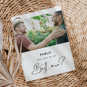 Elegant modern Will jij bent mijn beste fotokaart Kaart