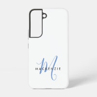 Elegant Modern Wit Blau Schrifttype Monogram