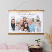 Elegant modern wit & goud voeg uw fotoserie toe hangend wandkleed (Slaapkamer)