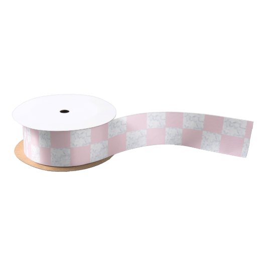 Elegant modern wit marmer roze gerookt lint (Spoel)