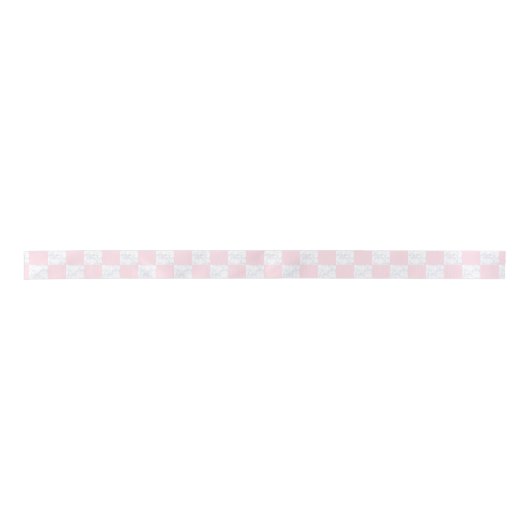 Elegant modern wit marmer roze gerookt lint (Voorkant)