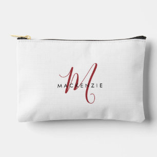 Elegant Modern Wit Rode Script Monogram Etui