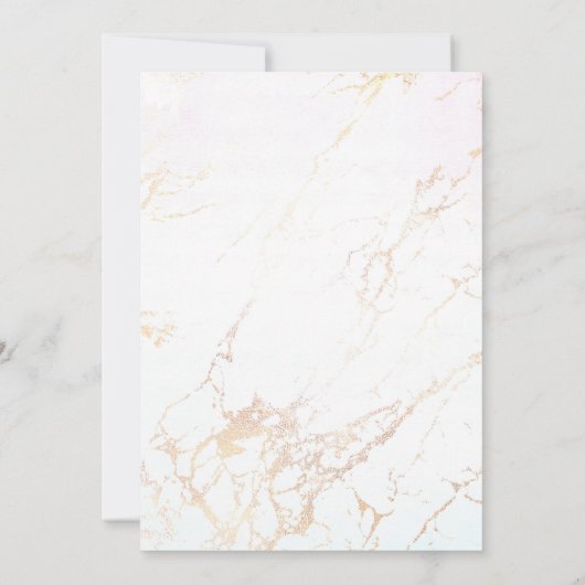 ELEGANT MODERN WITTE GOLD MARBLE GRORDER KAART (Achterkant)