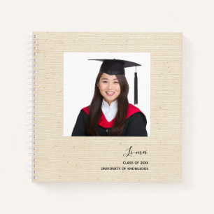 Elegant Modern Words Wisdom Photo Afstuderen Notitieboek