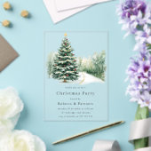 Elegant modern zakelijk kerstfeest acryl uitnodigingen (Insitu (Huwelijk))