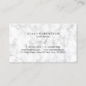 Elegant modern zilver- en roos goudglitter-planner visitekaartje (Achterkant)