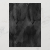 Elegant Modern Zwart Bruiloft Reisschema Programma (Achterkant)